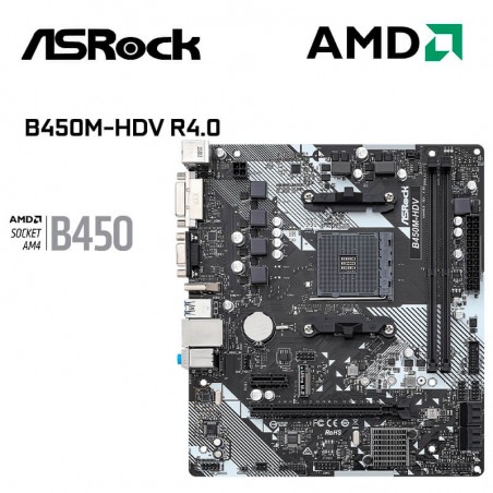 PLACA AMD ASROCK B450M-HDV...
