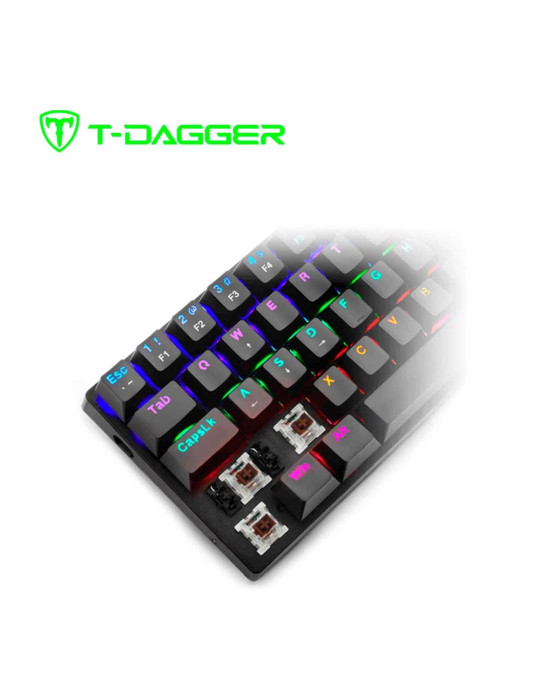 TECLADO GAMING T-DAGGER ARENA RAINBOW ( T-TGK321-BR )
