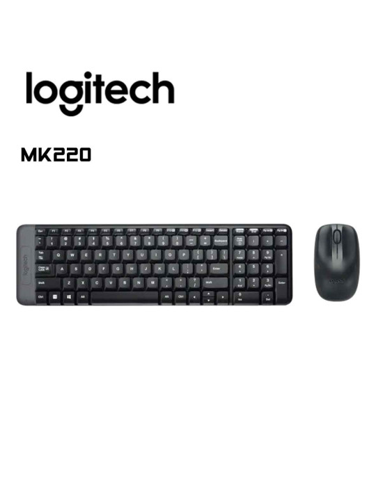 TECLADO KIT WIRELESS LOGITECH MK220 ( 920-004430 ) BLACK