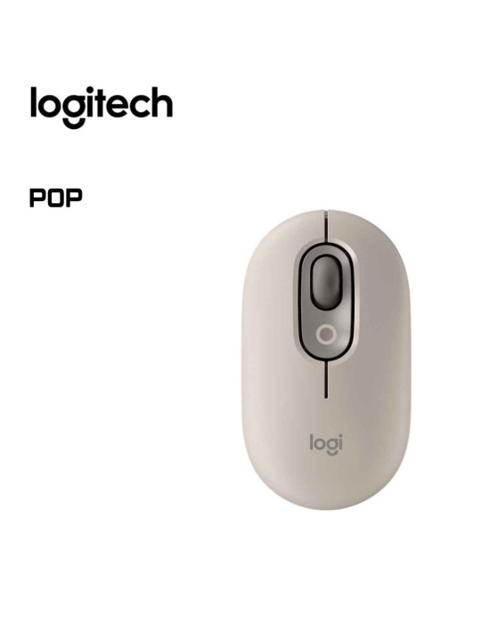 MOUSE BLUETOOTH LOGITECH POP ( 910-006648 ) MIST SAND GRAY