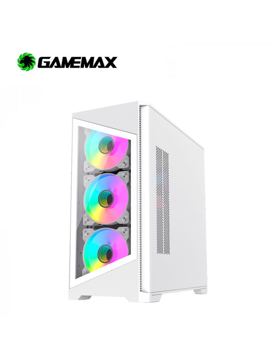 Case 650W Gamemax Destroyer TGW Vidrio Templado ARGB White