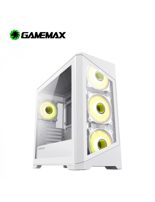 Case 650W Gamemax Destroyer TGW Vidrio Templado ARGB White