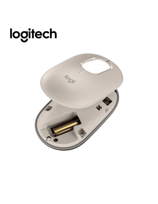 MOUSE BLUETOOTH LOGITECH POP ( 910-006648 ) MIST SAND GRAY