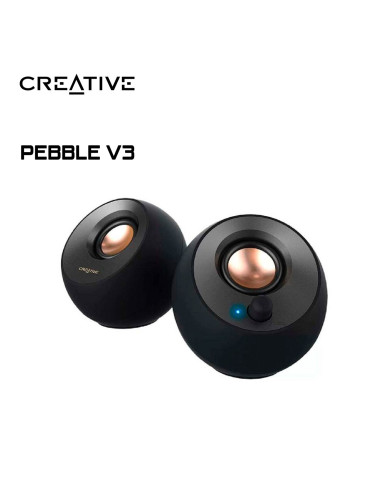PARLANTE CREATIVE PEBBLE V3 ( 51MF1700AA000 ) 2.0 USB-C BLACK