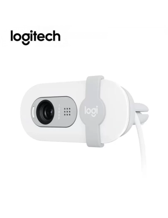 CAMARA WEB LOGITECH BRIO 100 ( 960-001615 ) FHD 1080P WHITE