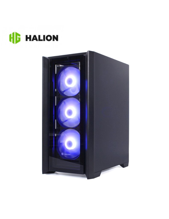 Case 600W Halion ( Titan 104 ) Vidrio Templado RGB BLACK