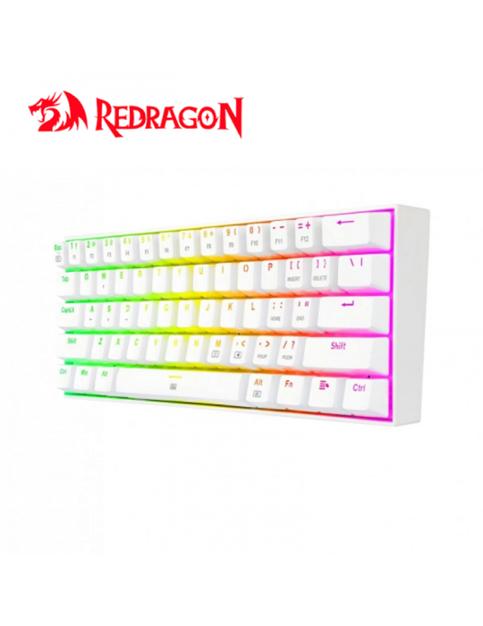 TECLADO GAMING REDRAGON DRAGONBORN WHITE ( K630WRGB ) RGB SWITCH RED