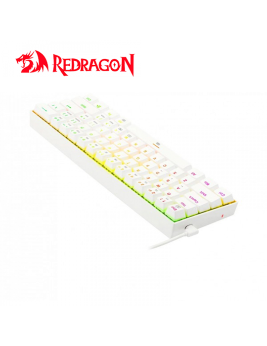 TECLADO GAMING REDRAGON DRAGONBORN WHITE ( K630WRGB ) RGB SWITCH RED