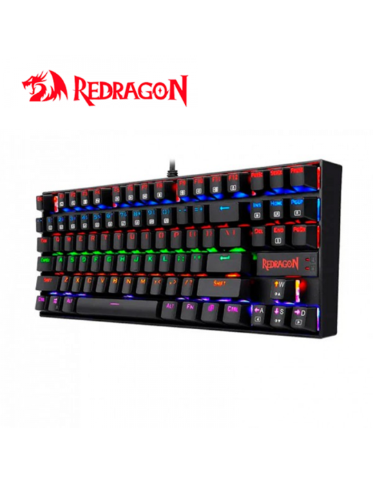 TECLADO GAMING REDRAGON KUMARA RAINBOW BLACK ( K552-KR-SP ) RGB SWITCH RED Online