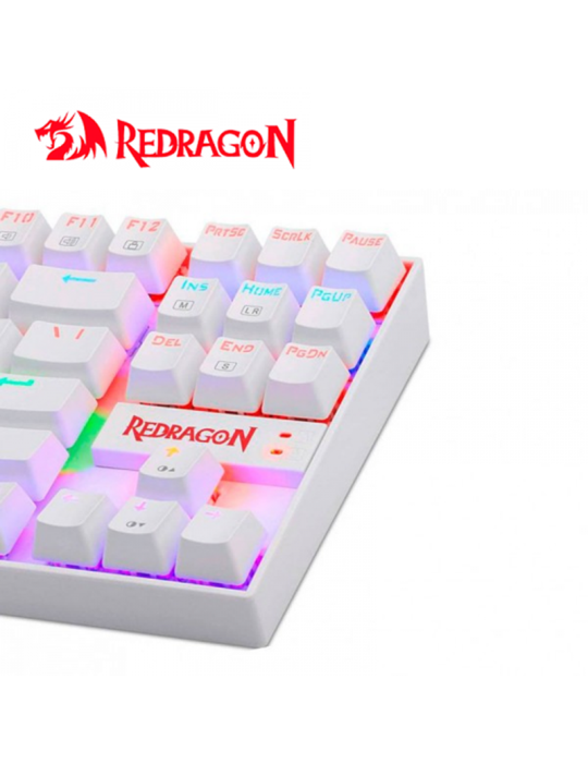 TECLADO GAMING REDRAGON KUMARA RAINBOW WHITE ( K552W-KR SP ) RGB SWITCH RED Online