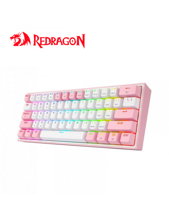 TECLADO GAMING WIRELESS REDRAGON FIZZ PRO ( K616-RGB-WP ) WHITE PINK