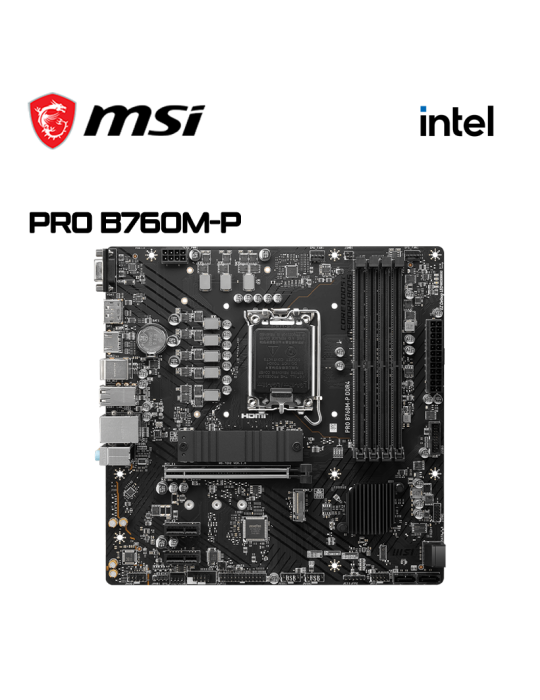 Placa Intel Msi Pro B760m-p (911-7E02-020) Ddr4 Lga 1700
