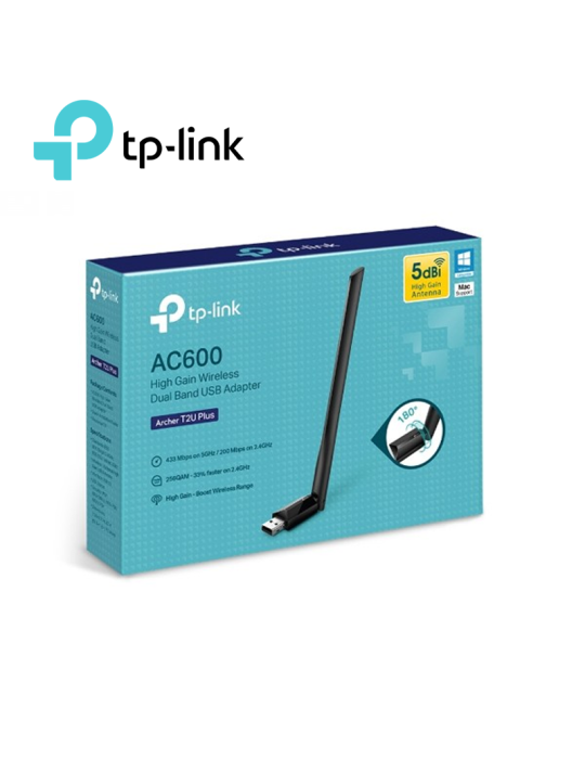 ADAPTADOR USB TP-LINK ( ARCHER T2U PLUS ) WI-FI AC600 DUAL BAND
