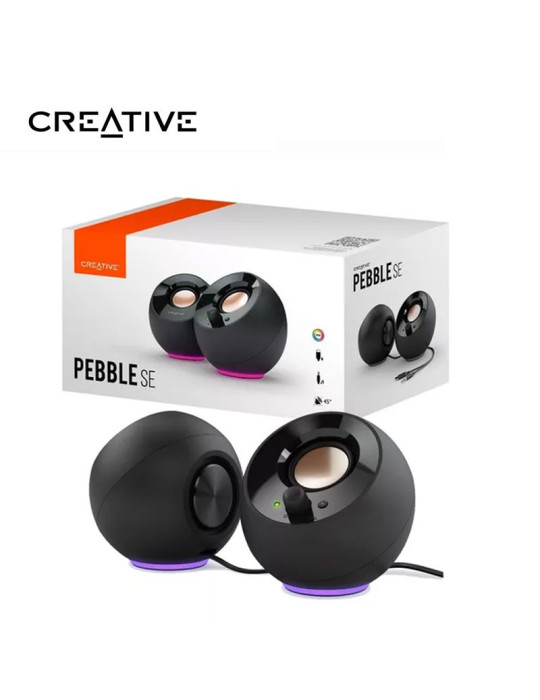 Parlante Creative Pebble Se 2.0 Black Rgb (51MF1725AA000)