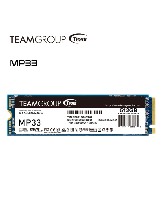 SSD M.2 Teamgroup MP33 512GB Nwne ( TM8FP6512G0C101 )
