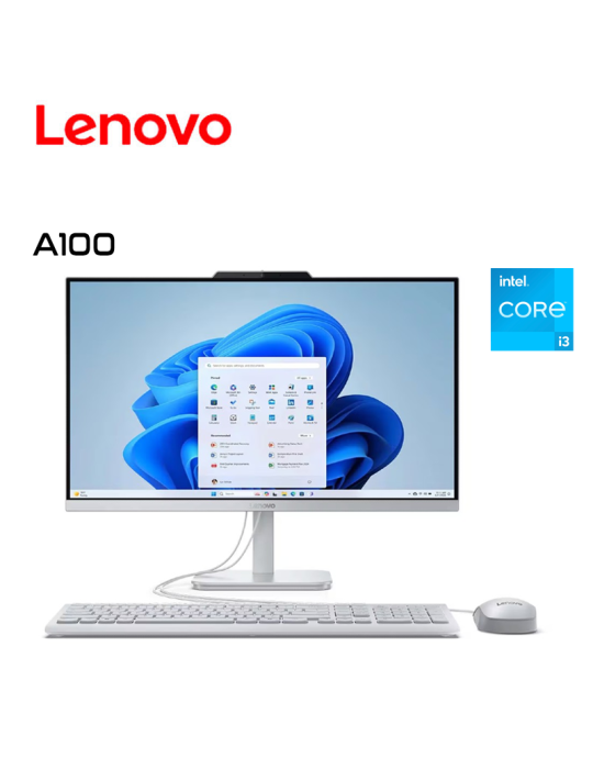 ALL IN ONE LENOVO A100 CORE I3-N305 8GB 512GB SSD 23.8" FREEDOS (F0J6002NLD)