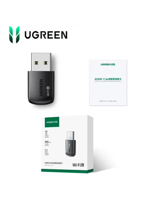 Adaptador Ugreen USB AX900 (35265) DUAL WIFI-6