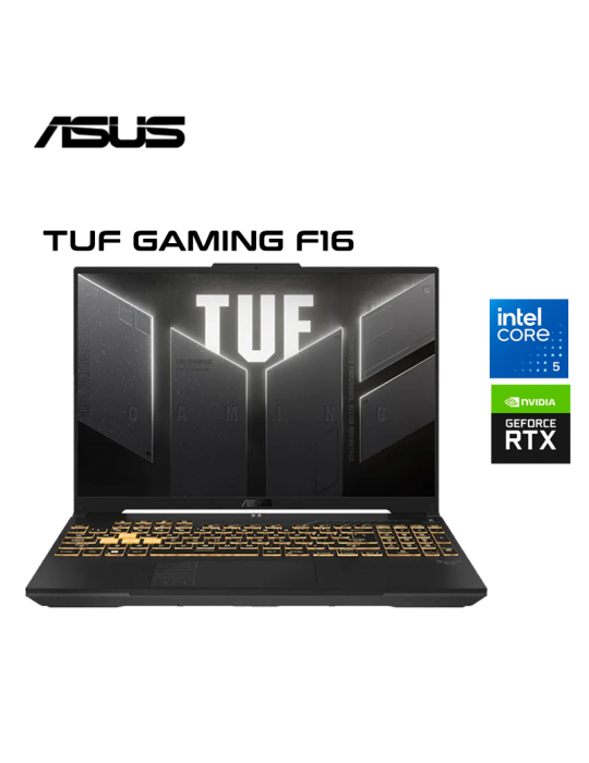 LAPTOP ASUS TUF GAMING F16 FX607VJ-RL011W CORE 5 210H 8GB 512GB SSD RTX 3050 6GB 16" W11H (90NR0MZ6-M000K0)