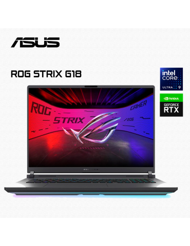 LAPTOP GAMER ASUS ROG STRIX G18 CORE ULTRA 9 275HX 16GB 1TB SSD RTX 5070 TI 12GB 18" W11 (90NR0LT1-M007A0)