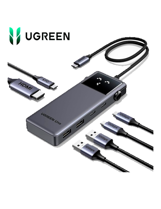 Adaptador HUB 6 En 1 Ugreen CM888 (35998) USB-C HDMI USB-A 3.2