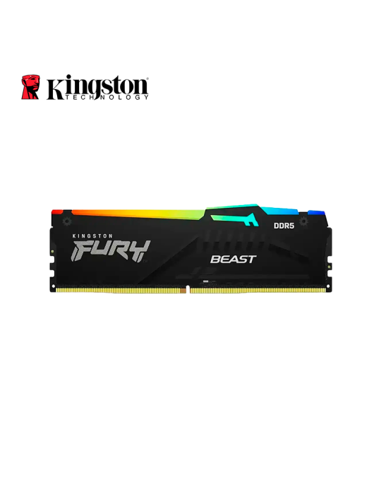 Memoria DDR5 Kingston 32 GB 6000MHZ (KF560C36BBEA-32) Fury Beast Black RGB