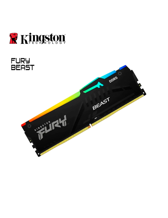 Memoria DDR5 Kingston 32 GB 6000MHZ (KF560C36BBEA-32) Fury Beast Black RGB