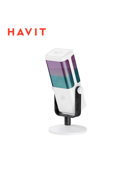 Microfono Havit Gamenote GK65 White RGB (HVGC-GK65-WH)
