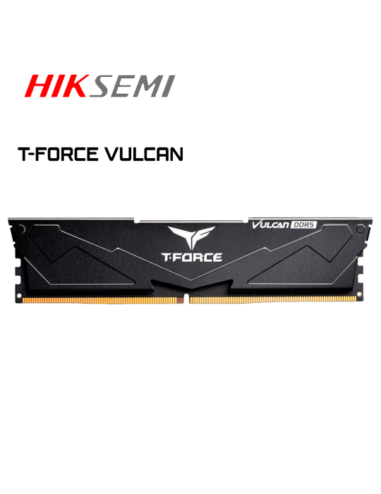 MEMORIA DDR5 TEAMGROUP 16GB 5600MHZ T-FORCE VULCAN  ( FLBD516G5600HC36B01) BLACK