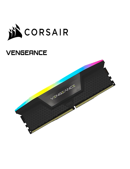 MEMORIA DDR5 CORSAIR 16GB 5600MHZ VENGEANCE RGB BLACK (CMH16GX5M1B5600Z40)