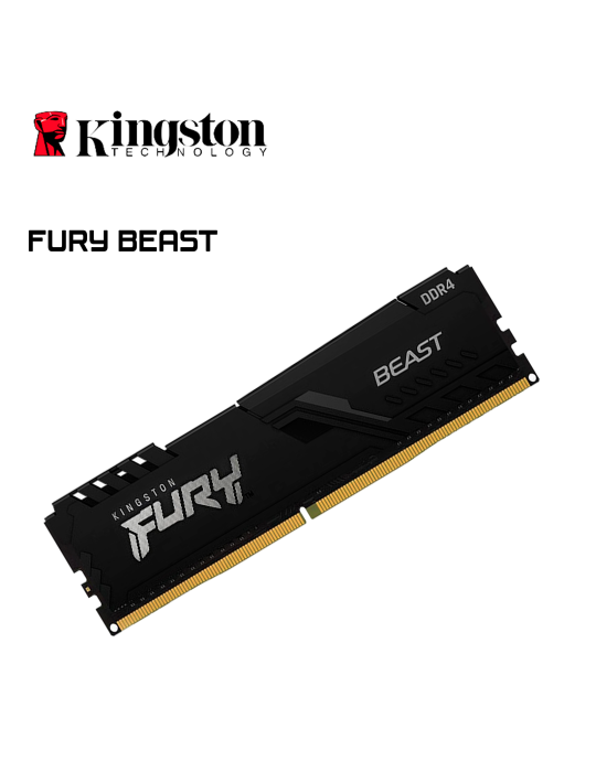 MEMORIA DDR4 KINGSTON 16GB 3200MHZ FURY BEAST BLACK 1X16 (KF432C16BB1/16WP)