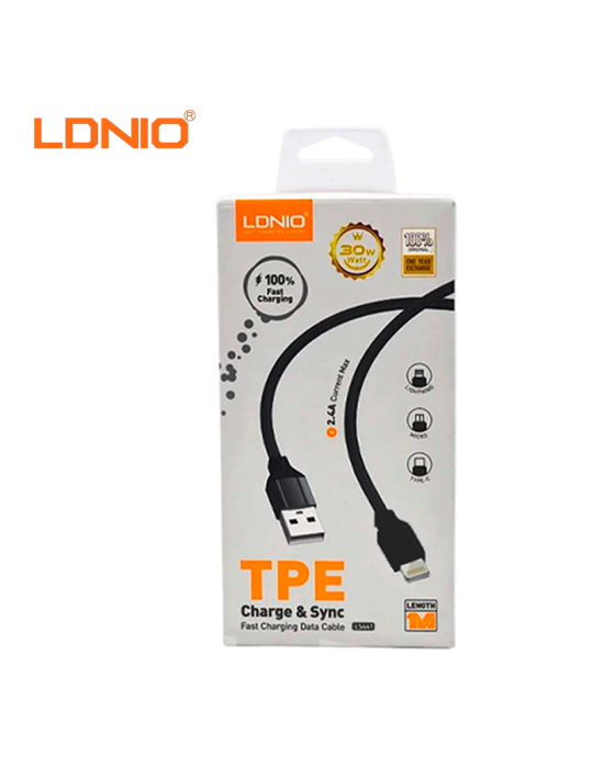 Cable Carga Rápida Ldnio USB a Lightning LS 441 IOS (LS441IOS)