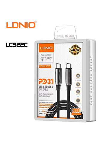 CABLE USB - C/C LDNIO DE 240W LC922C