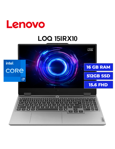 LAPTOP LENOVO LOQ 15IRX10 CORE I7-13650HX 16GB 512GB SSD RTX 5060 8GB 15.6" W11H (83JE002LUS)