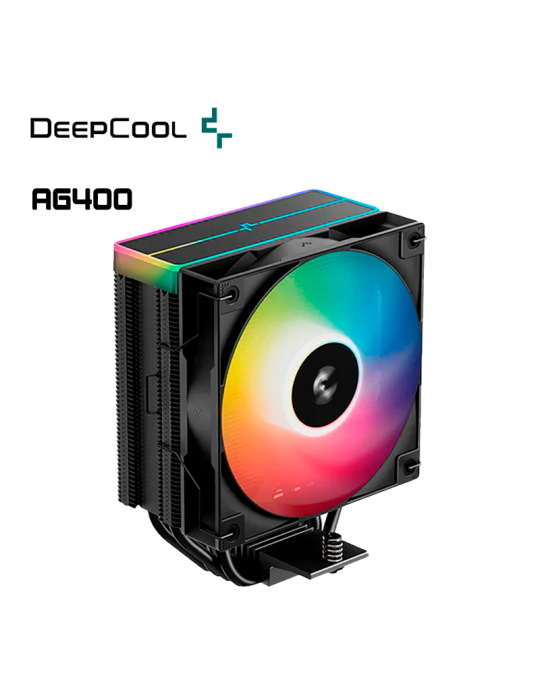 COOLER CPU DEEPCOOL AG400 ARGB V2 BLACK (R-AG400-BKAMMN-GJD)