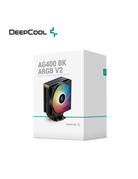 COOLER CPU DEEPCOOL AG400 ARGB V2 BLACK (R-AG400-BKAMMN-GJD)