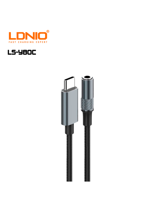 Adaptador De Audio Ldnio USB C A 3.5MM (LS-Y80C)