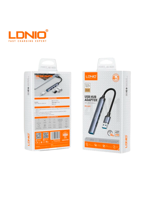 Adaptador Ldnio 4 En 1 USB-A  A USB C DS-44C