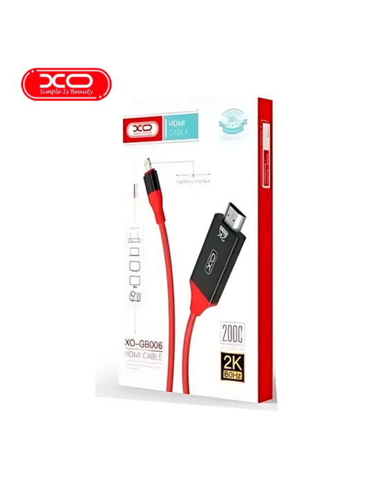 Cable Xo Simple Is Beauty Ligthning A Hdmi 1.8mt 2k (XO-GB006)