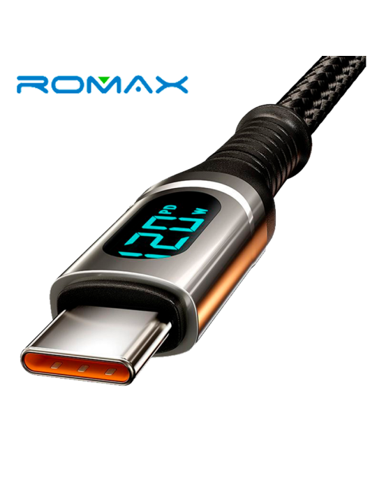 Cable Romax USB-C A USB-C Max 1mt Carga Rapida TCD0680