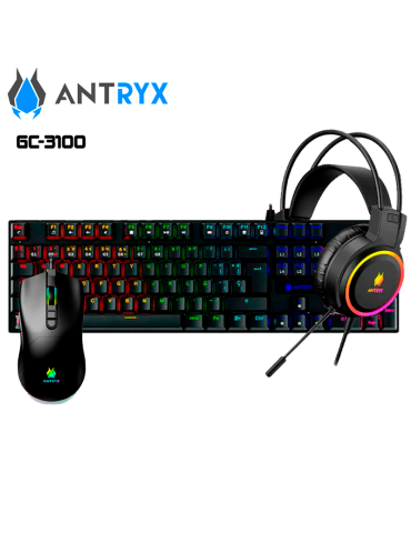 TECLADO KIT GAMER ANTRYX GC-3100 SWITCH BLUE (AGC-3100X3KBL-SP)