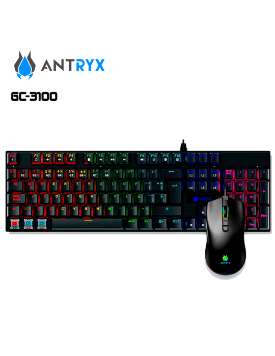 TECLADO KIT GAMER ANTRYX GC-3100 SWITCH BLUE (AGC-3100KBL-SP)