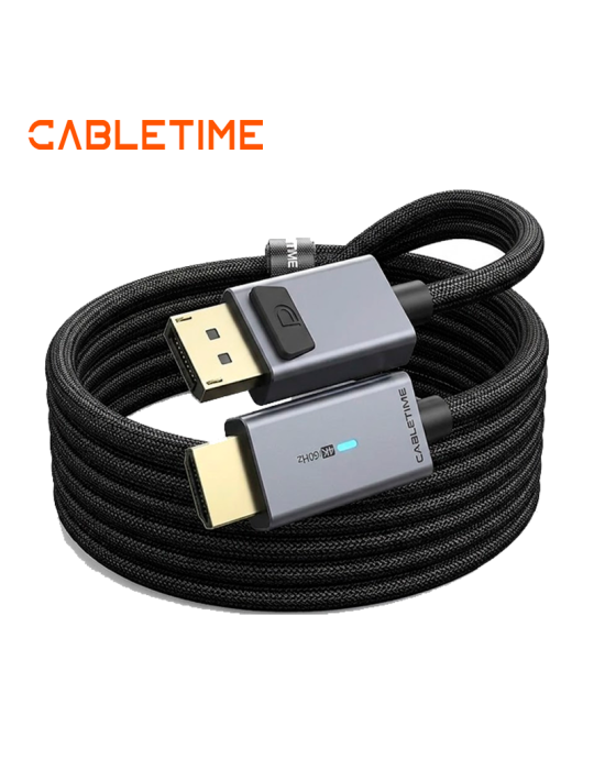 Cable Cabletime DP A HDMI 1.8 MTS 4K 60HZ CD30K