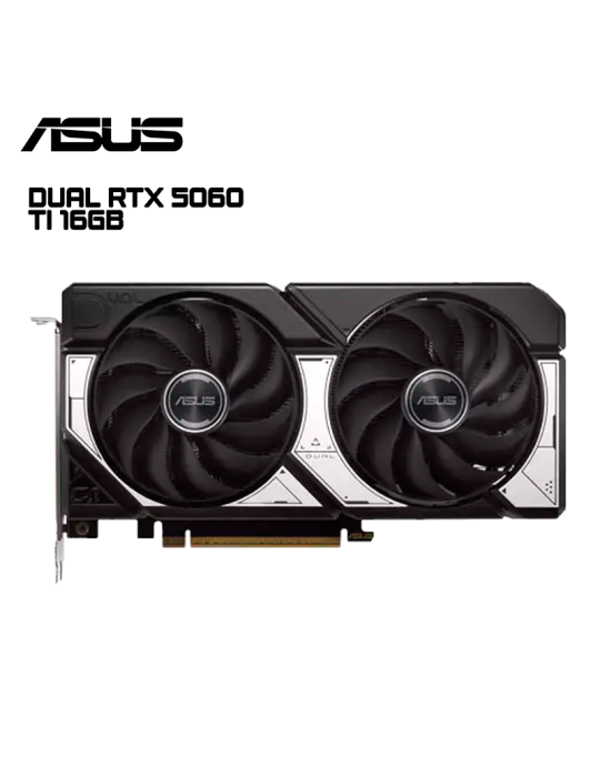 TARJETA DE VIDEO NVIDIA ASUS DUAL RTX 5060 TI 16GB GDDR7 128 BITS (90YV0MH0-MVAA00)