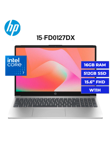 LAPTOP HP 15-FD0127DX CORE 7 -150U 16GB DDR5 512GB SSD 15.6" FHD TOUCHSCREEN W 11 (B4HN8UA)