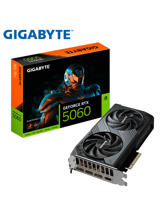 Tarjeta De Video Nvidia Gigabyte RTX 5060 Windforce OC 8GB GDDR7 128 BITS (9VN5060WO-00-G10)