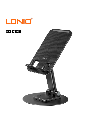 SOPORTE PLEGABLE DE ESCRITORIO PARA CELULAR LDNIO XO C108 BLACK