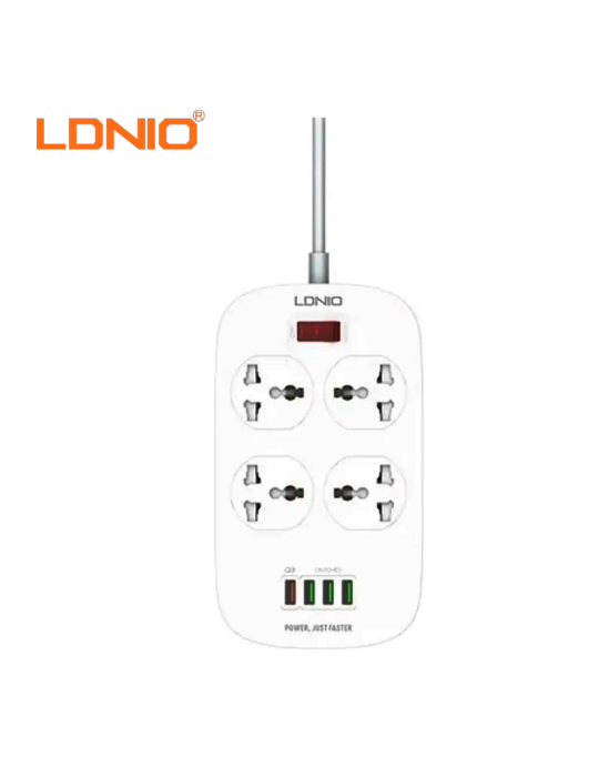 CARGADOR LDNIO 4 TOMACORRIENTES + 4 PUERTOS USB SC4407