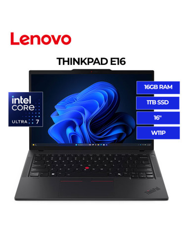 LAPTOP LENOVO THINKPAD E16 GEN 3 CORE ULTRA 7-255H 16GB 1TB SSD 16" W11P (21SS000JLM)